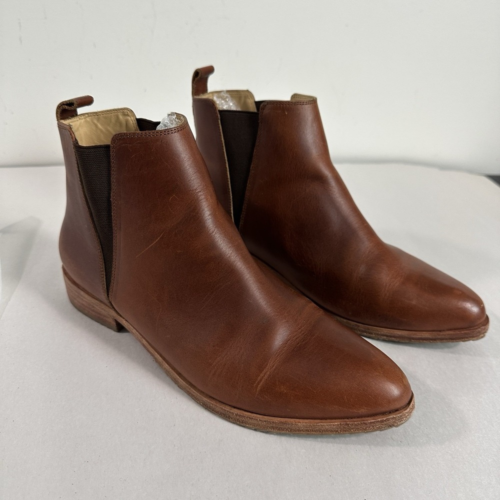 Nisolo Women's Size 10 Brandy Brown Leather  Everyday Chelsea Boots